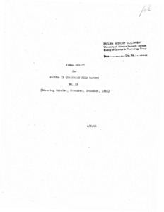 "Final Script for Saturn IB Quarterly Film Report, No. 26 (covering October, November, December, 1965)."