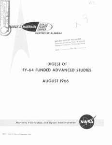"Digest of FY-64 Funded Advanced Studies: August 1966."