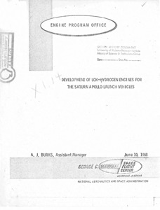 "Development of LOX-Hydrogen Engines for the Saturn Apollo Launch Vehicles."