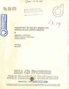 Development of LOX/RP-1 engines for Saturn/Apollo launch vehicles.