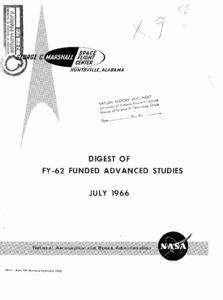 "Digest of FY-62 Funded Advanced Studies : July 1966."