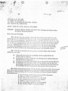 Contact points within the NASA for exchange of information on lunar program matters.