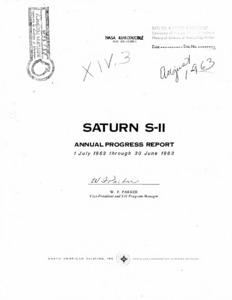 "Saturn S-II : annual progress report : 1 July 1962 through 30 June 1963."