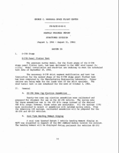 "Propulsion and Vehicle Engineering Laboratory monthly progress report (August 1, 1966 through August 31, 1966)."