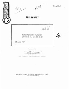 "Manufacturing plan for Saturn S-II, Stages 16-25."