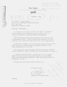 Letter to Mr. David L. Christensen.