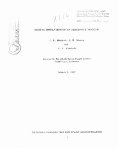 "Digital Simulation of an Aerospace Vehicle."