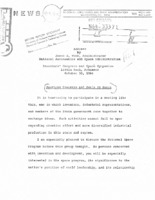 "American Progress and Goals in Space," address by James E. Webb.