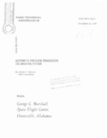 "Automatic Pressure Transducer Calibration System."