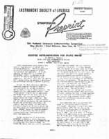 Booster instrumentation for static firing.