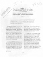 "Application of Data to Design: Design of Space Vehicle Structures for Vibration and Acoustic Environments."