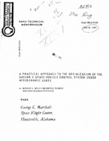 "A Practical Approach to the Optimization of the Saturn V Space Vehicle Control System Under Aerodynamic Loads."