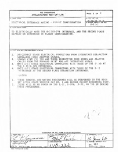 Catalog of launch vehicle tests Saturn V : Apollo/Saturn 502 : Volume 1, Section 5.