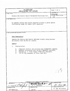 Catalog of launch vehicle tests Saturn V : Apollo/Saturn 502 : Volume 1, Section 14.