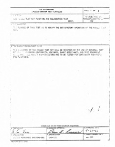 Catalog of launch vehicle tests Saturn V : Apollo/Saturn 502 : Volume 1, Section 15.