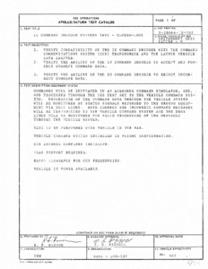 Catalog of launch vehicle tests Saturn V : Apollo/Saturn 502 : Volume 1, Section 19.