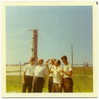 Saturn V history team at the Apollo 10 launch.