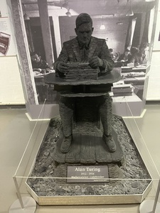 Statue of Alan Turing at Bletchley Park
