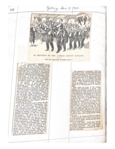 An Incident at the London County Banquet