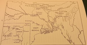Map of north-eastern India and the Kangchenjunga area.