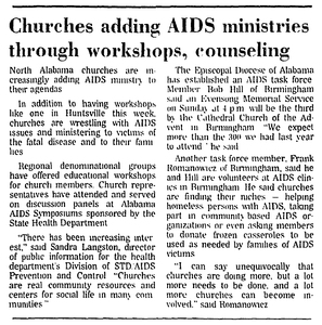 Churches Adding AIDS Ministries - The Decatur Daily