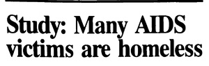 Many With AIDS are Homeless