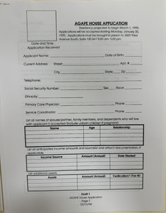Agape House Application 