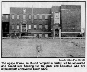 A Picture of the Agape House from the Birmingham Post Herald