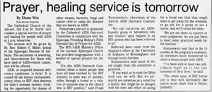 Prayer, healing service is tomorrow, Birmingham Post-Herald