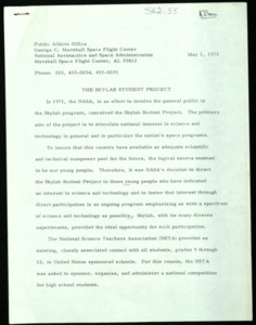 "The Skylab Student Project."