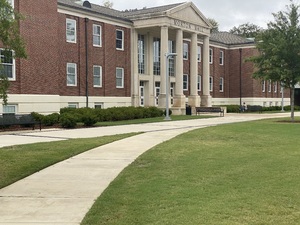 Morton Hall is located at &nbsp;1310 Ben Graves Dr NW, Huntsville. It was the first building built on what would become the University of Alabama in Huntsville campus. This photo was taken after the 2020 remodeling and expansion of Morton Hall