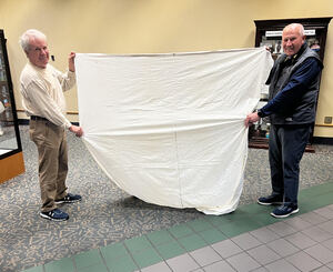 Larry Layne and Lawrence Hillis with Dallas Mills Sheet