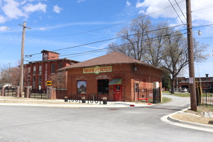 Paymaster's Office With Lowe Mill in the Background