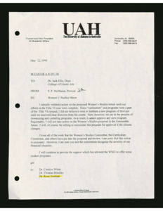 Denial of Women's Studies Minor