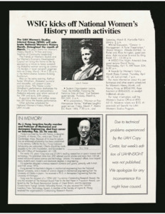 "WSIG kicks off National Women's History month activities"