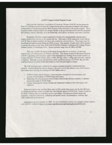 "AAUW Campus Action Projects Grant"