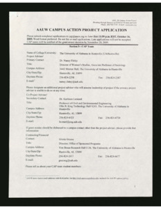 "AAUW Campus Action Project Application"