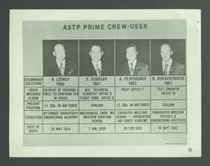 "ASTP Prime Crew-USSR."