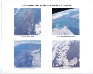 "EARTH TERRAIN VIEWS AS SEEN FROM SKYLAB SPACE STATION."
