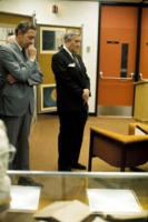 Wernher von Braun and Ben Graves at the dedication of the Willy Ley Collection at the UAH Library.