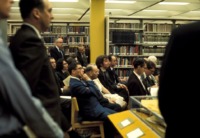Attendees at the dedication of the Willy Ley Collection at the UAH Library.