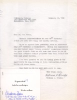 Correspondence related to Wernher von Braun's sixtieth birthday.