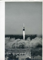 V-2 rocket launch at Peenemünde, Germany.