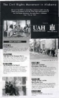 Flier advertising the Civil Rights Movement in Alabama 1954-1965 Lecture Series.