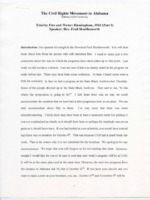 Transcript of "Trial by Fire and Water: Birmingham, 1963" (Part I).