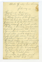 Handwritten letter allotting 50 acres of land to R. R. Lakin.