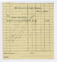 Bill for Oscar Goldsmith and the Huntsville Land Company.