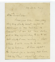 Letter to Oscar Goldsmith from his cousin, Mo. 