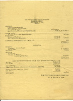 Balance sheets for the Printz-Biederman Company and letters to the stockholders.