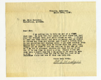 Correspondence between William Thomas Hutchens, W. E. Hodges, and Andrew J. Brittain.